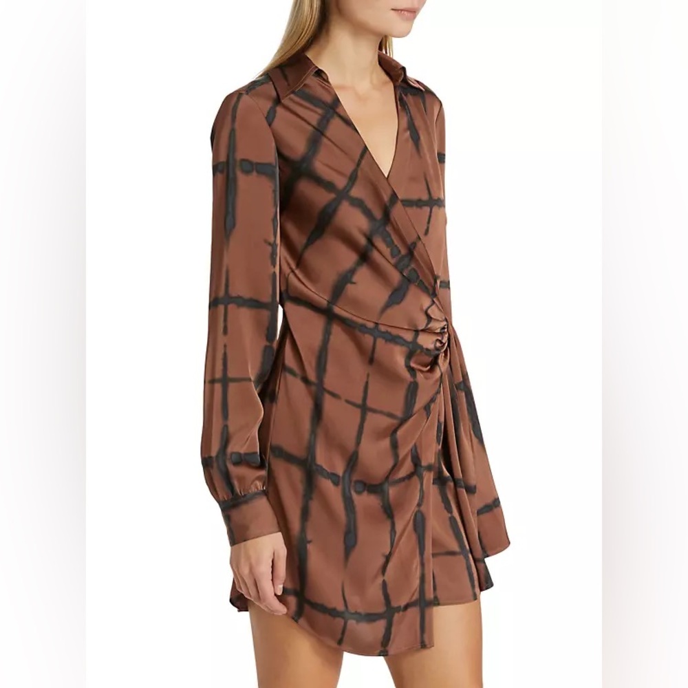 EUC : worn 1x : Jonathan Simkhai Sofia Shibori Charmeuse Dress :: soft clay